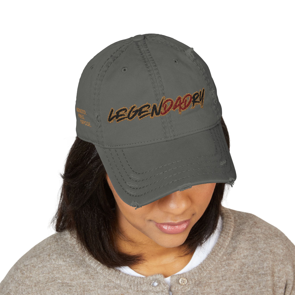 Legendadry™ Distressed Dad Cap - Grey