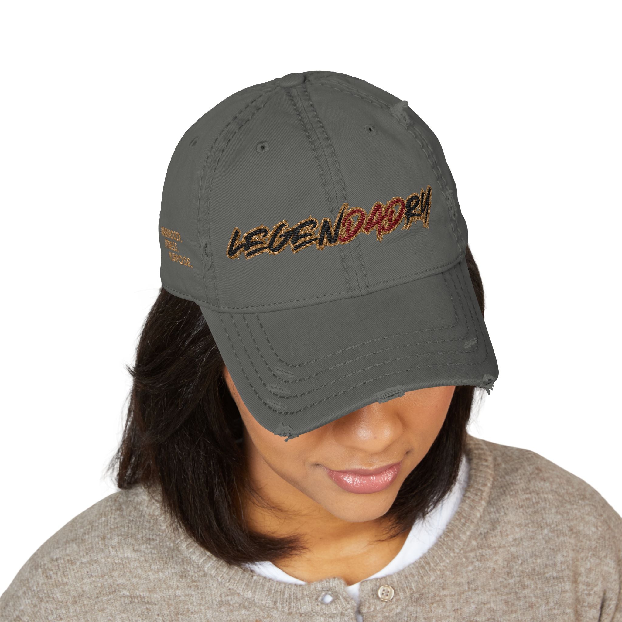 Legendadry™ Distressed Dad Cap - Grey