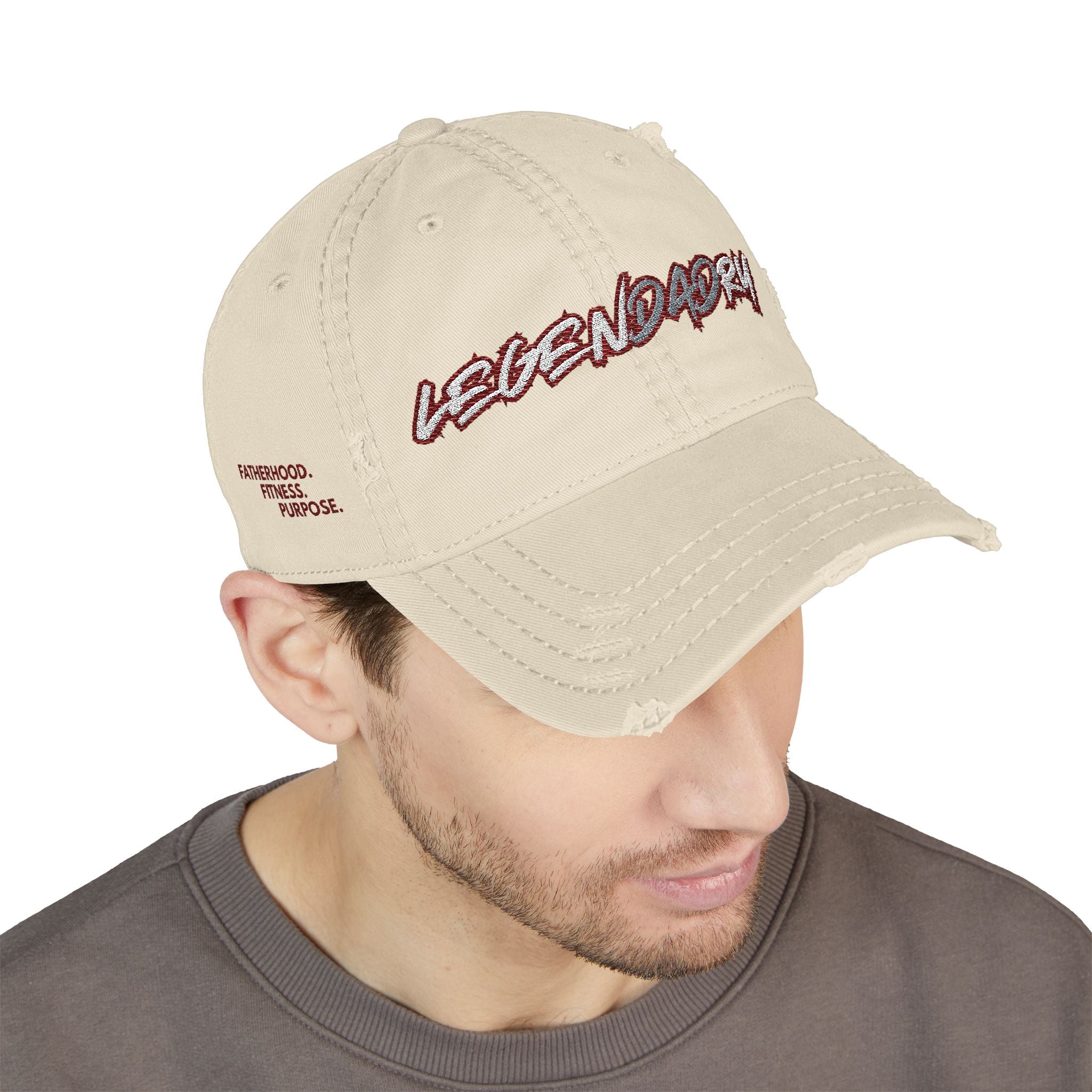 Legendadry™ Distressed Dad Cap - Beige