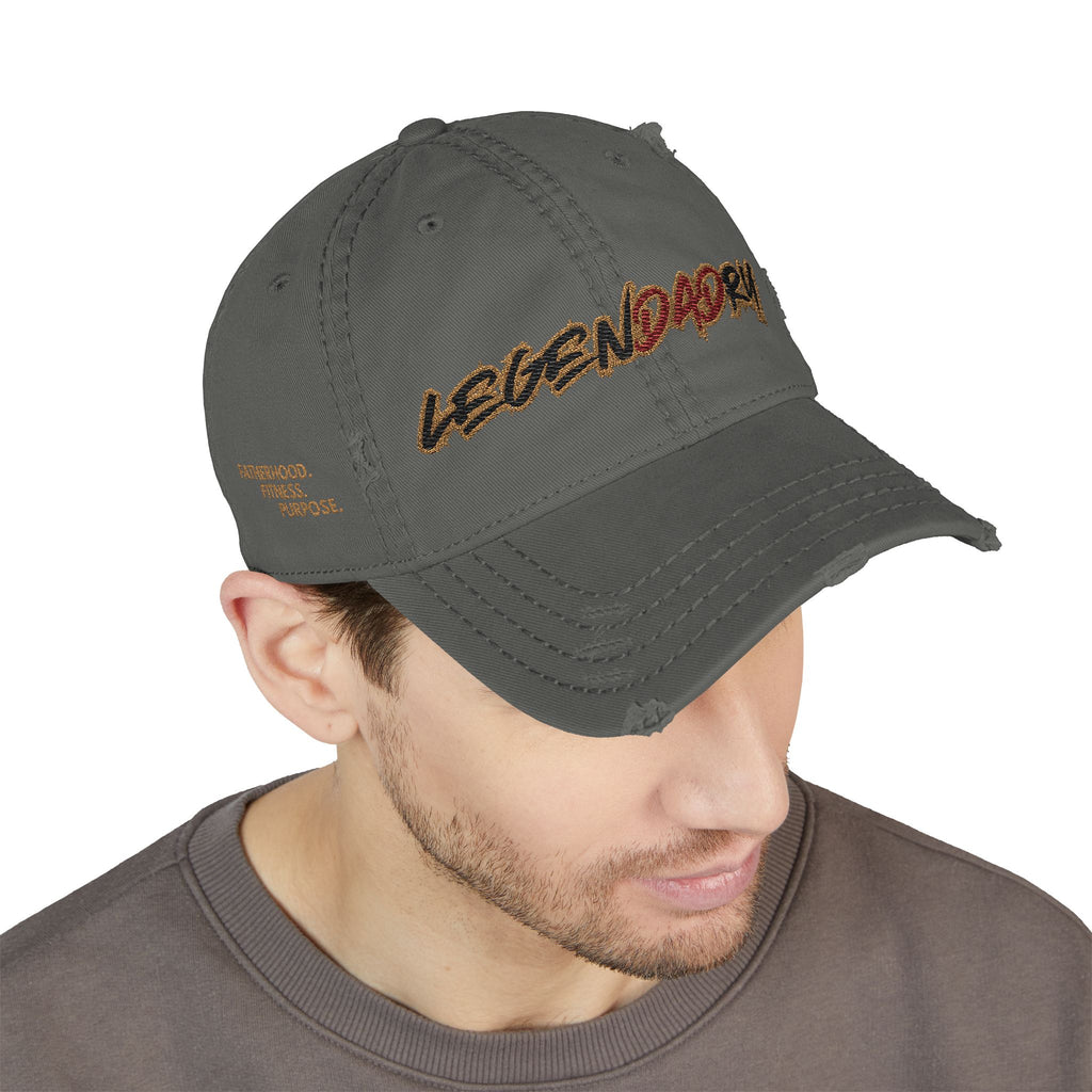 Legendadry™ Distressed Dad Cap - Grey
