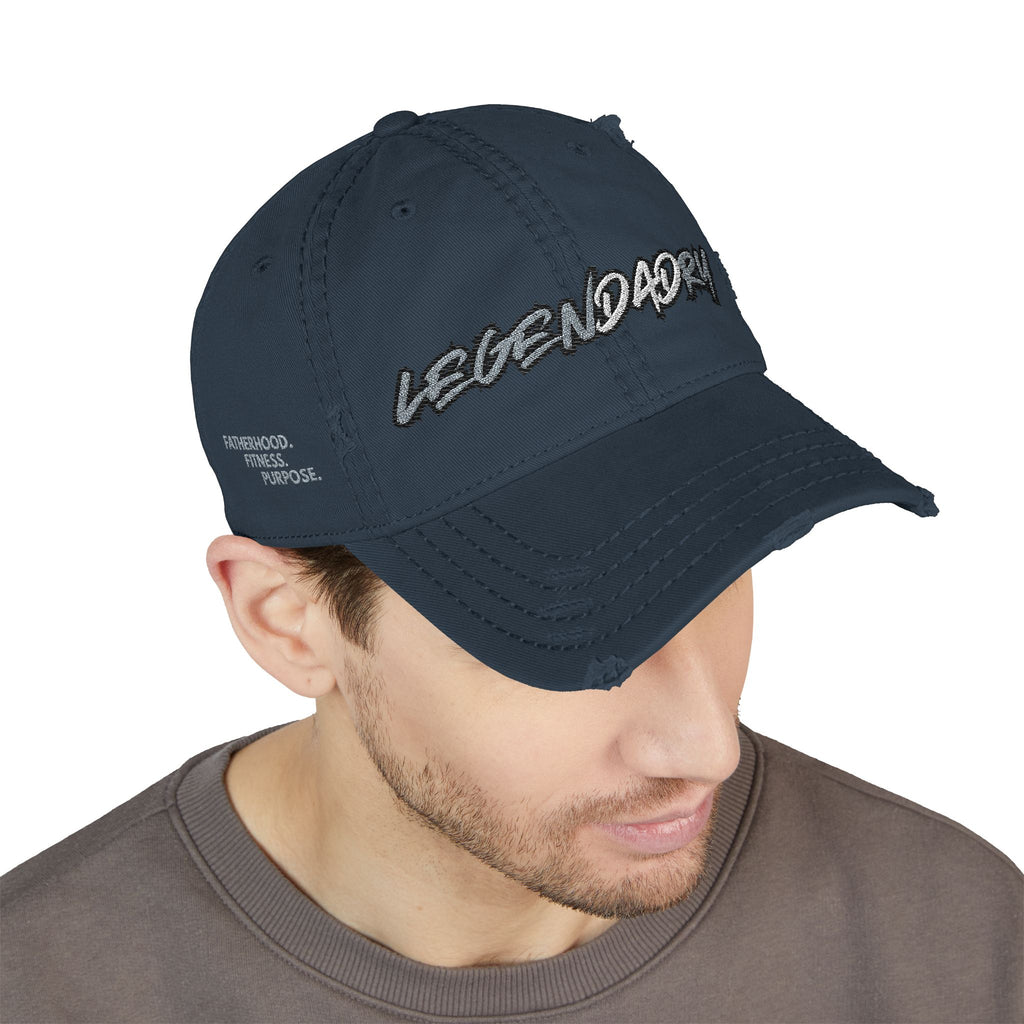Legendadry™ Distressed Dad Cap - Dark Navy