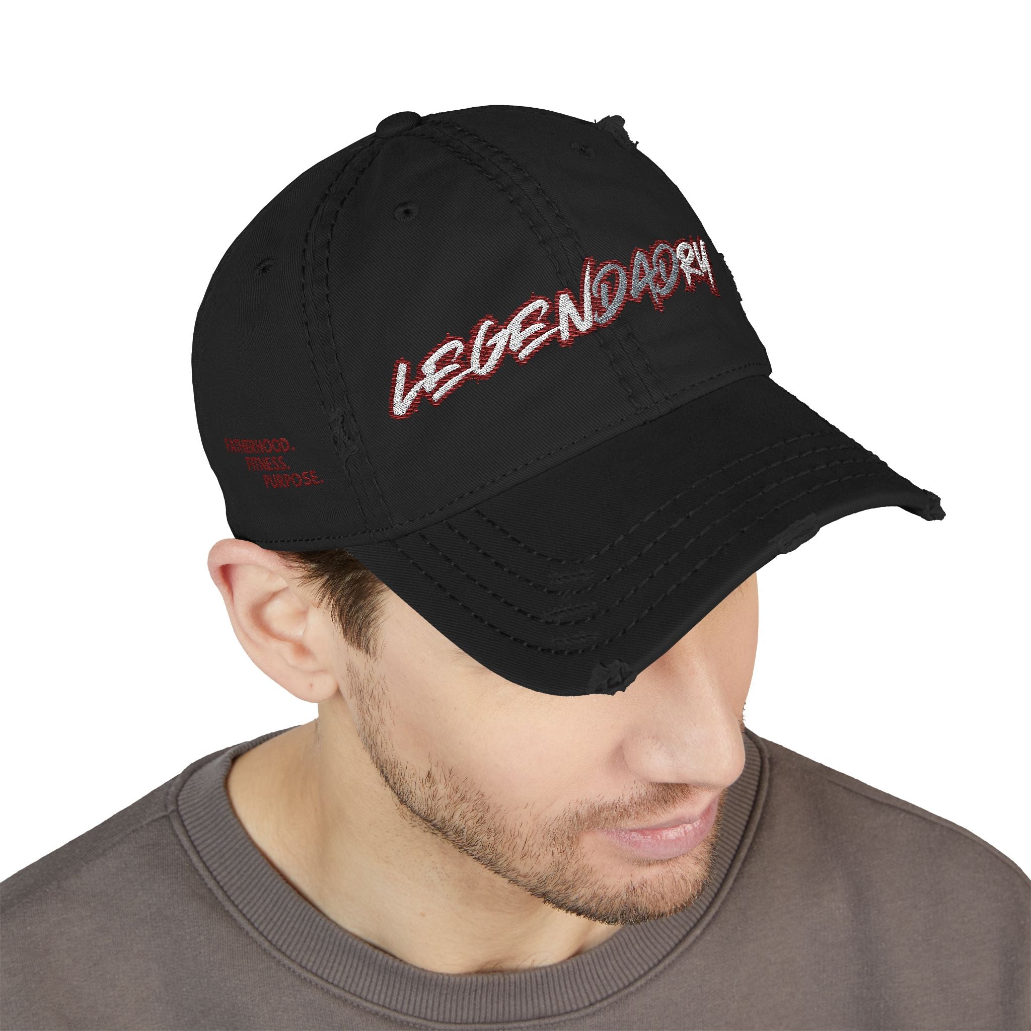 Legendadry™ Distressed Dad Cap - Black